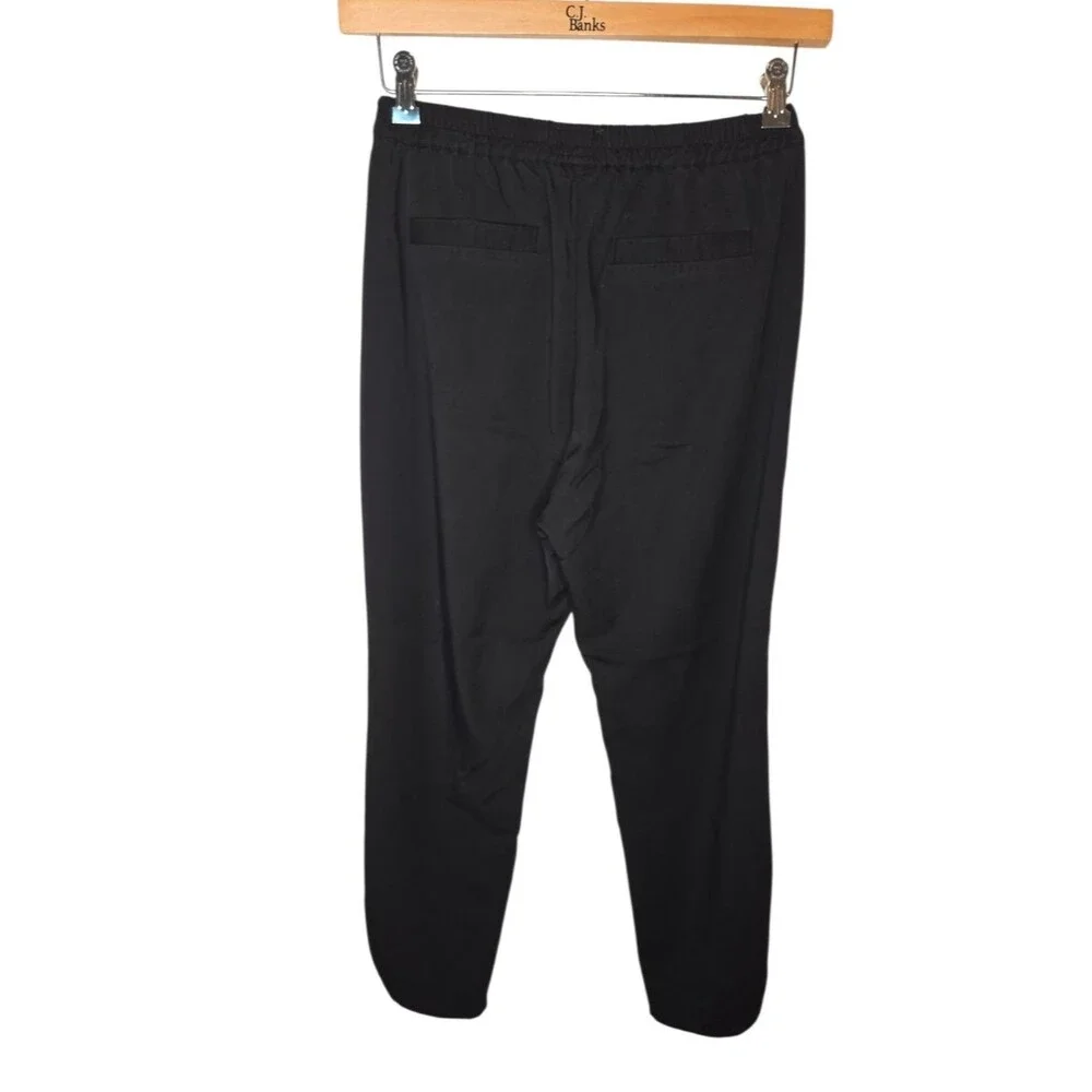 Marine Layer Re-Spun Allison Cropped Ankle Pants, Black, Size Medium